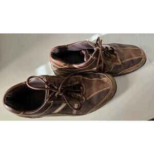 Rockport Mens Size 9.5M Shoes Brown Black Leather Lace Up Comfort Oxford